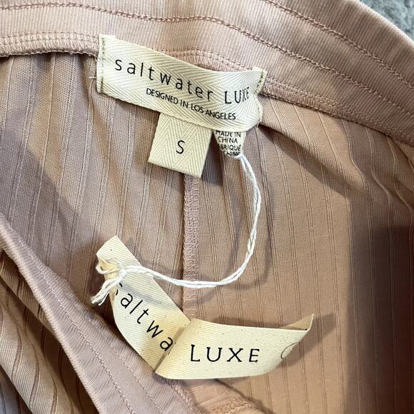 Saltwater Luxe Shorts Womens Small Light Pink Lounge Athleisure Loungewear - Picture 8 of 9